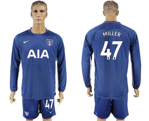 Tottenham Hotspur #47 Miller Away Long Sleeves Soccer Club Jersey - Click Image to Close